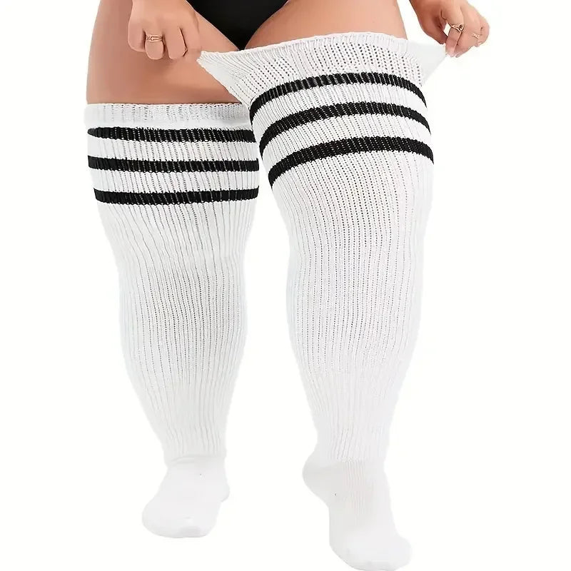 Långa Mjukstrumpor i Plus Size för Träning & Dans