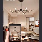 Nordisk taklampa LED – roterande design för vardagsrum & sovrum