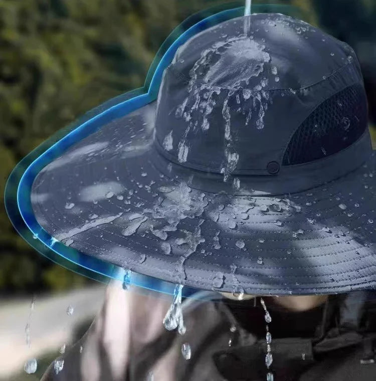 Hengittävästä kankaasta valmistettu aurinkohattu – kokoontaitettava ulkohattu vaellukseen ja kalastukseen