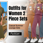 2-delat set dam – kortärmad topp & vida byxor