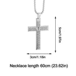 Korshalsband herr – stålkedja med bibelkors