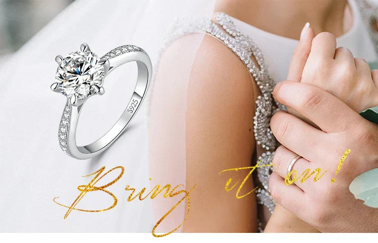 Klassisk rund ring med sten – 0,5–3 ct