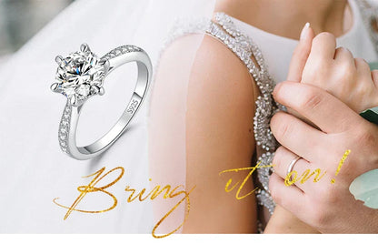 Klassisk rund ring med sten – 0,5–3 ct