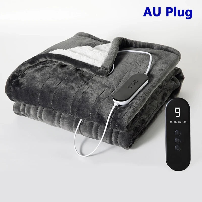 Smart Elektrisk Filt – Flanell och Lammskinn