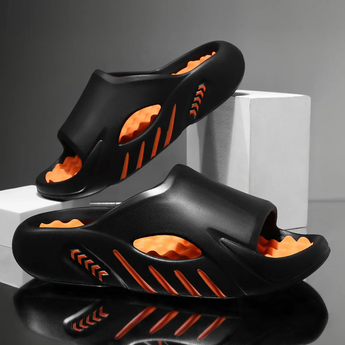 Herrsandaler – halkfria sommar-/badtofflor unisex