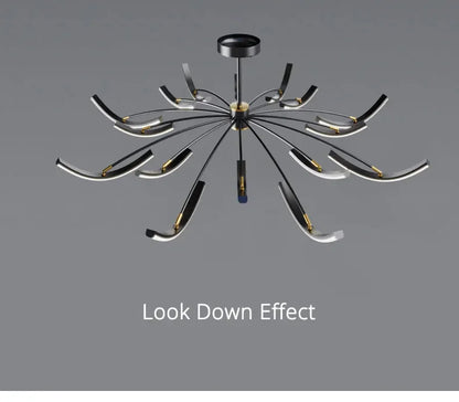 Nordisk taklampa LED – roterande design för vardagsrum & sovrum