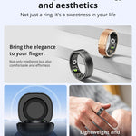 Smart ring – hälsomätning & sportläge, vattentät