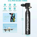 Mini dykflaska 0,5 L – snorkel & dykutrustning för undervattenssimning