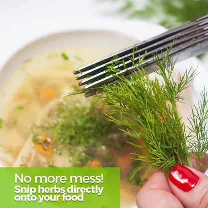 Köksax flerblad – rostfri krydd- & örtklippare