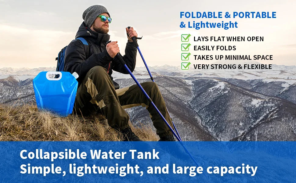 Hopfällbar vattenpåse – campingdunk för vattenförvaring 5–10 liter