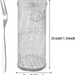 GrillKorgen™ – Rullande Rostfri Grillkorg för Grönsaker