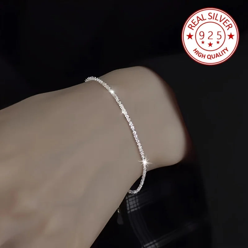 Elegant Smyckeset – halsband & armband i silverlook