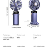 Hopfällbar Mini-Fläkt med Halsrem & Ställ – 3000mAh