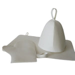 Bastu set 3-delar – hatt, sittdyna & handske