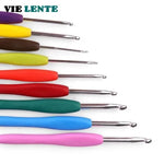 Virknålsset 9 st – ergonomiska virknålar med gummigrepp