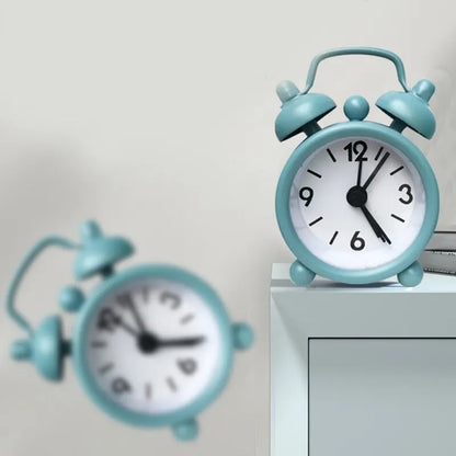 Mini väckarklocka i metall – bordsur & dekoration