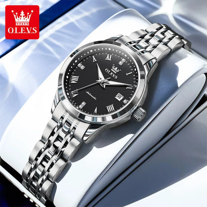 Klocka Helena (automatisk damklocka i rostfritt stål – lyxig design)