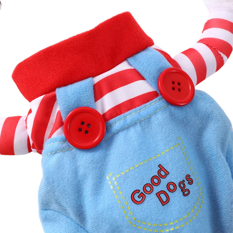 Halloween hundkostym –  Chucky Rolig dräkt för små & stora hundar