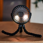 Minituuletin jalustalla – USB- ja akkukäyttöinen rattaisiin ja turvaistuimeen