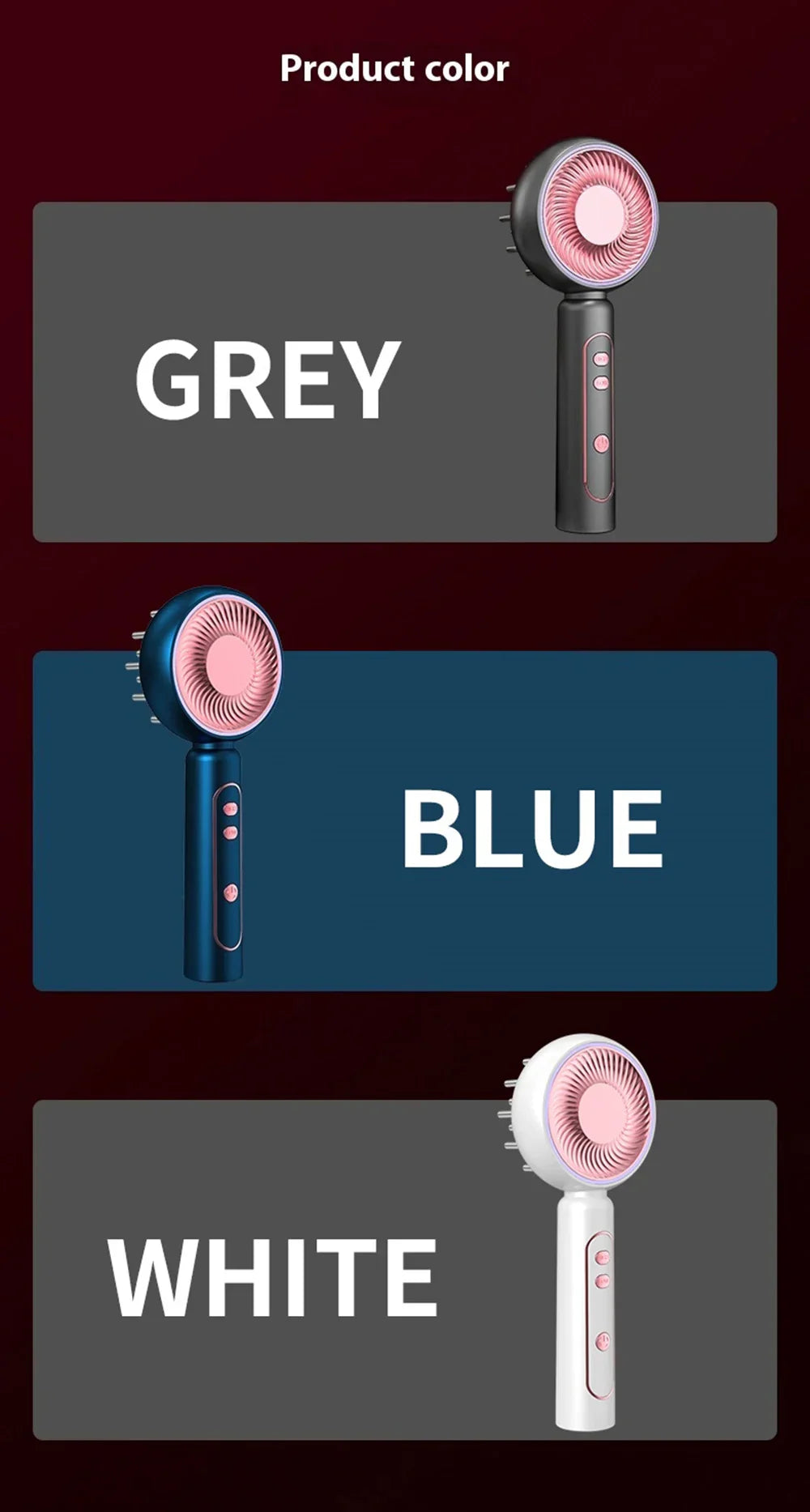 GrowComb™ – Elektrisk Hårbottenmassage med Rött Ljus