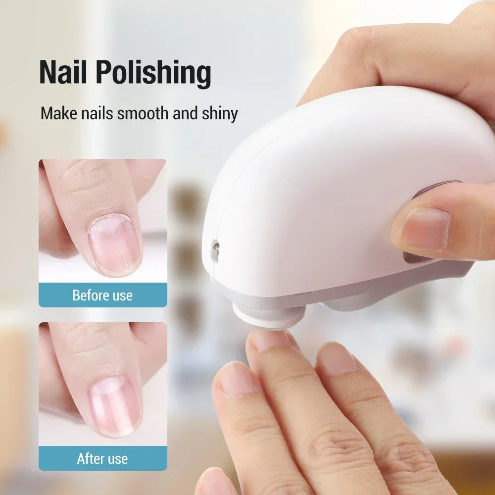Elektrisk nagelklippare med ljus – automatisk nageltrimmer