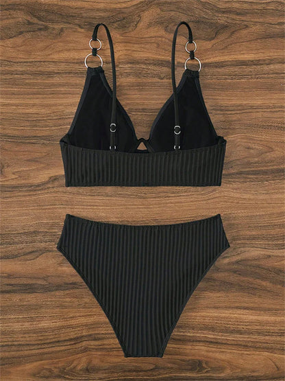 Bikini – push-up brasiliansk bikini med hög midja