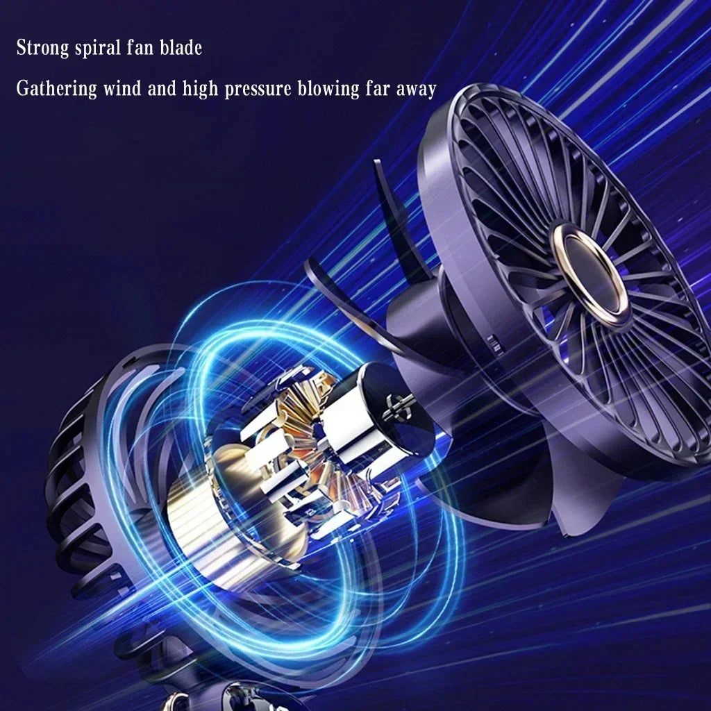 Hopfällbar Mini-Fläkt med Halsrem & Ställ – 3000mAh