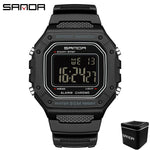 LED sportklocka herr – rektangulär digital display