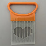 Lök- & tomathållare – skivningshjälp i rostfritt stål för grönsaker