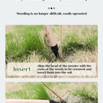 Portabel ogräsrensare – handverktyg för rötter och ogräs (utan skaft)