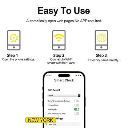 Smart väderstation med WiFi – temperatur, luftfuktighet & klocka