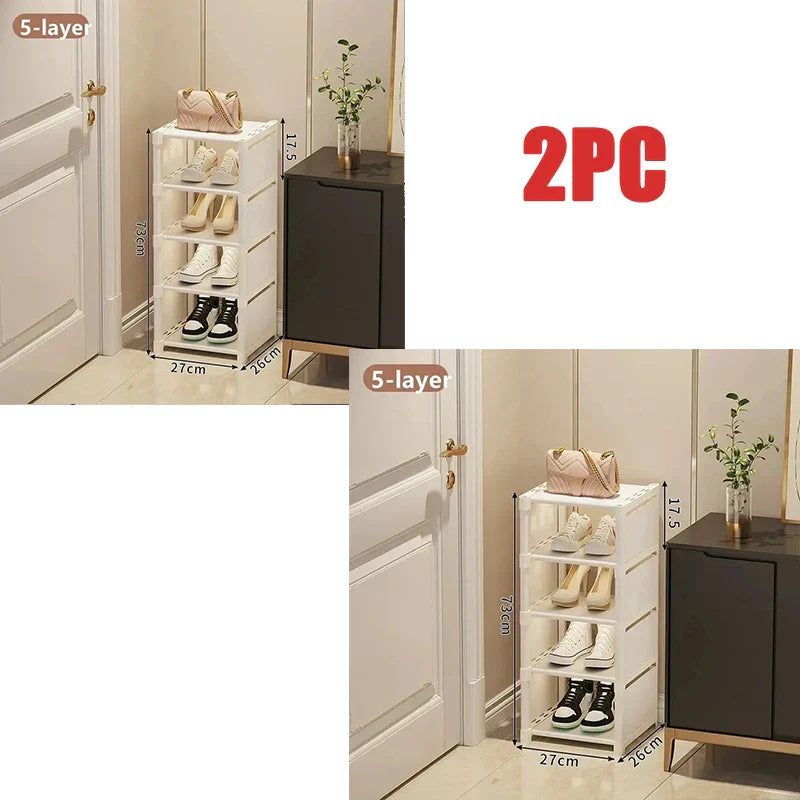 Skohylla hörn – stapelbar platsbesparande hylla med flera nivåer