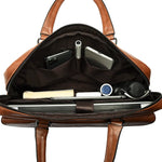 Läderportfölj herr – axelremsväska för laptop & kontor