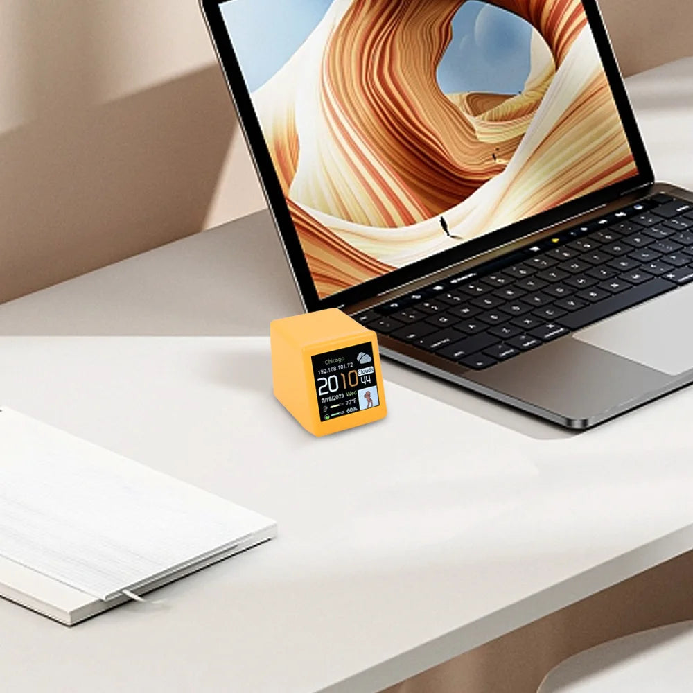 Smart väderstation med WiFi – temperatur, luftfuktighet & klocka