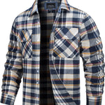 Oversize Herrskjorta – lätt jacka i bomull & flanell med fickor