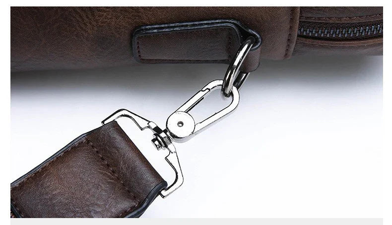 Herrportfölj i läder – business handväska för laptop & dokument