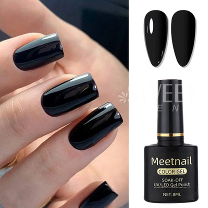 Nagellack gel set – 2x8ml svart & vitt UV/LED soak-off lack