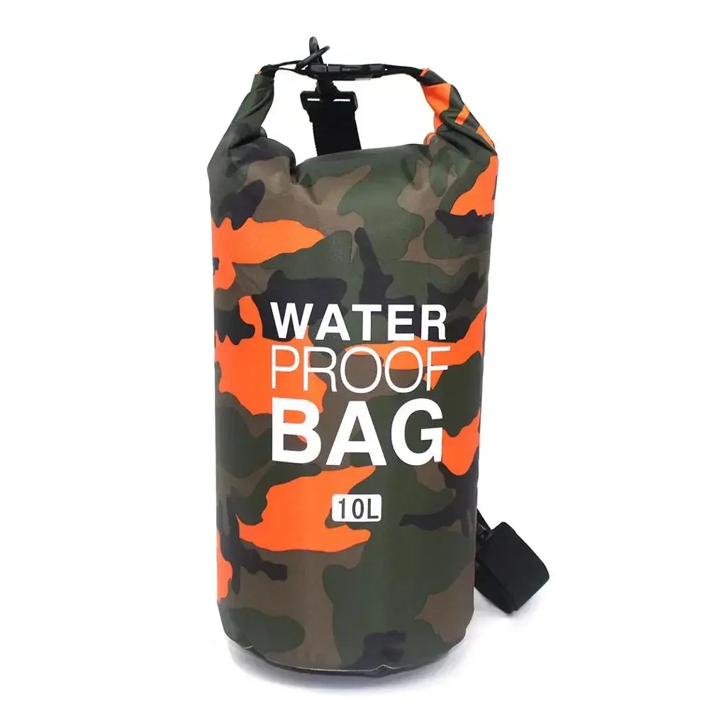 Vattentät drybag 2–30 L – kamouflage väska för paddling & friluftsliv