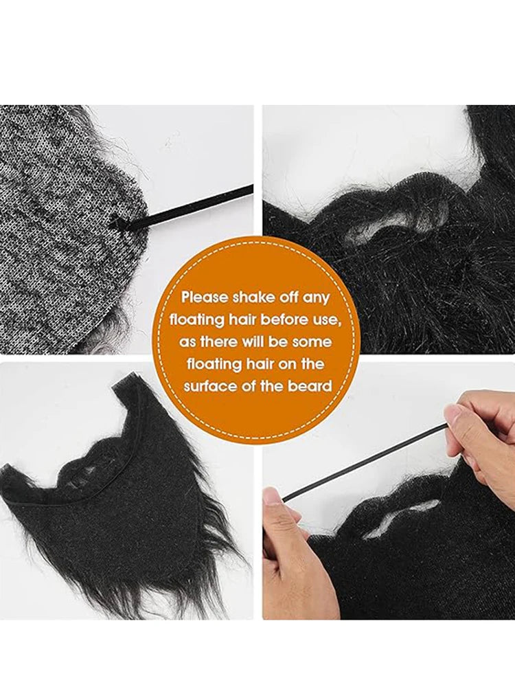 Falskt skägg maskerad – party- & halloween-skägg i flera färger