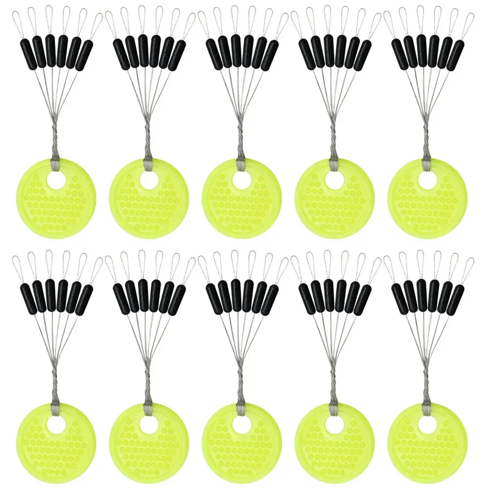 Gummistopp till fiskelina – 60 st space beans