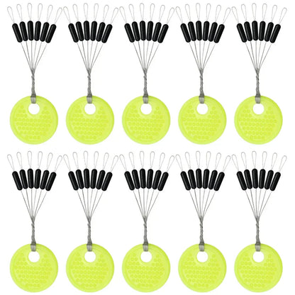 Gummistopp till fiskelina – 60 st space beans