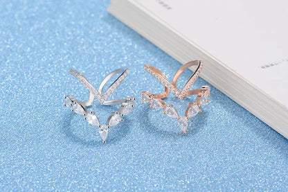 Ring Selma (dubbellager-ring med zirkoner – justerbar)