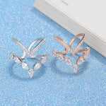 Ring Selma (dubbellager-ring med zirkoner – justerbar)