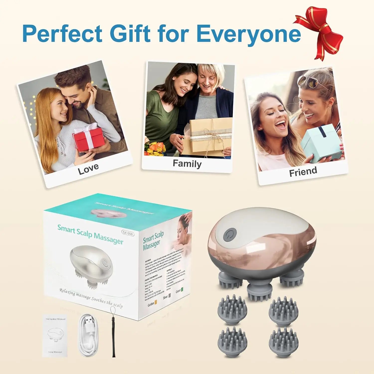 ScalpEase™ – Elektrisk Skalpmassager & Huvudkliare