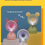 Mini USB-Fläkt med Lampa – Portabel & Laddningsbar