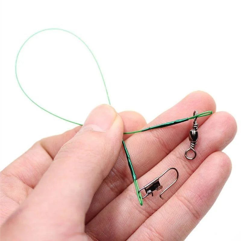 Stålvajer tafsar – starka fiskelinor med snap-lås