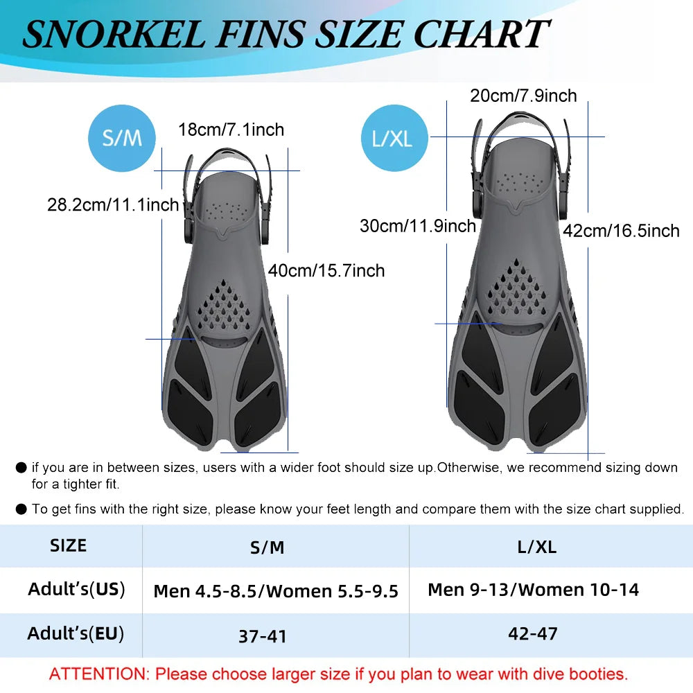 Snorkel Fins™ – Säädettävät aikuisten evät