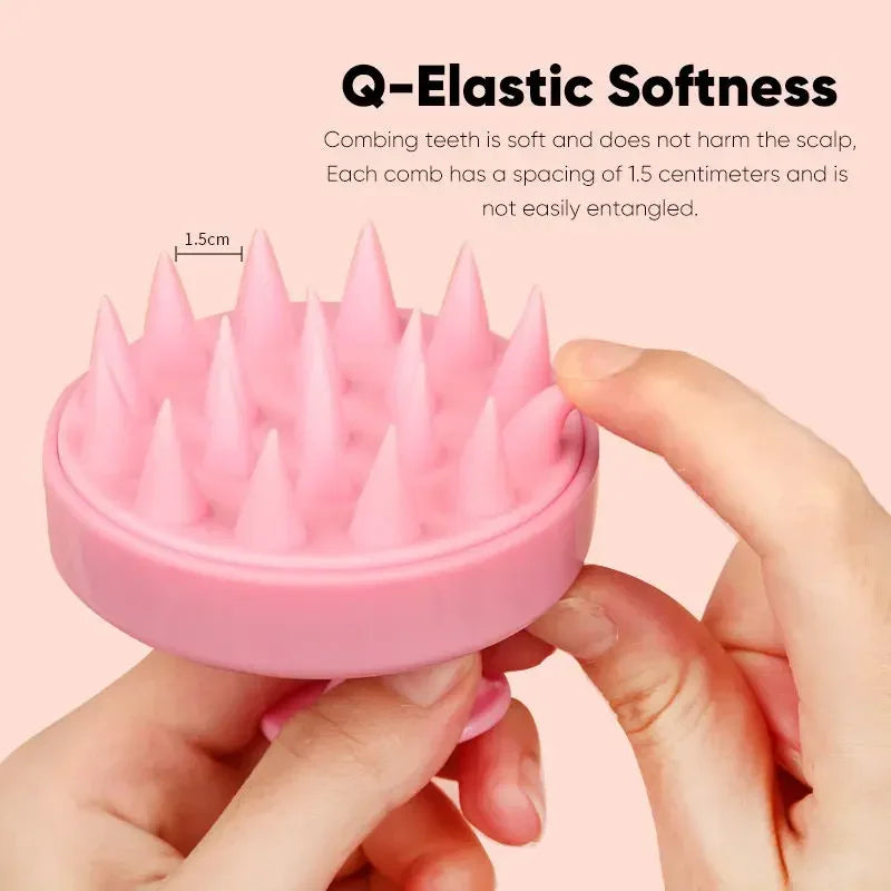 Silikon hårborste – massageborste för hårbotten & dusch