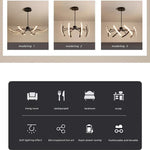 Nordisk taklampa LED – roterande design för vardagsrum & sovrum