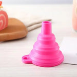 Hopfällbar tratt silikon – praktiskt köksredskap i rött